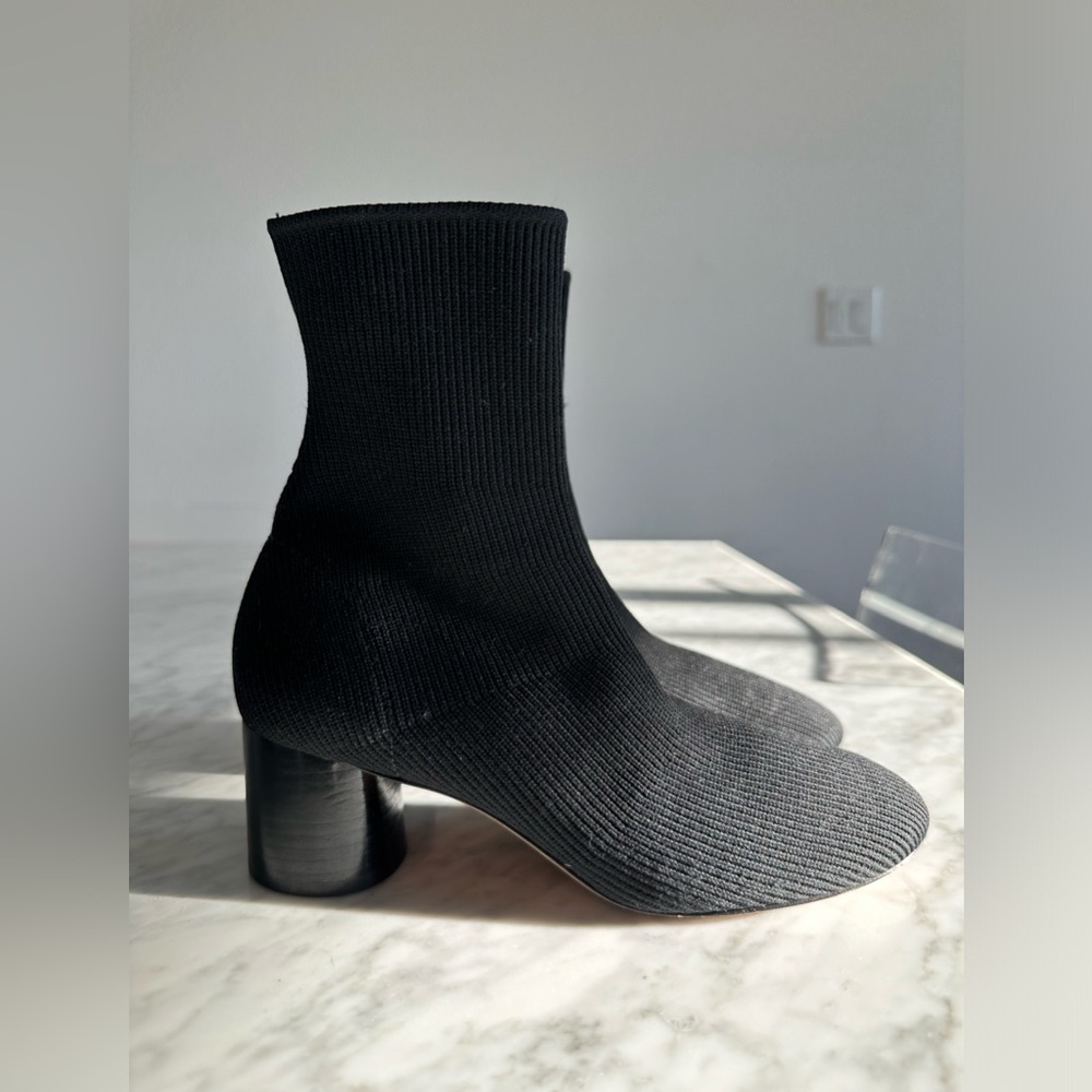 Vince Tasha Black Knit Boots